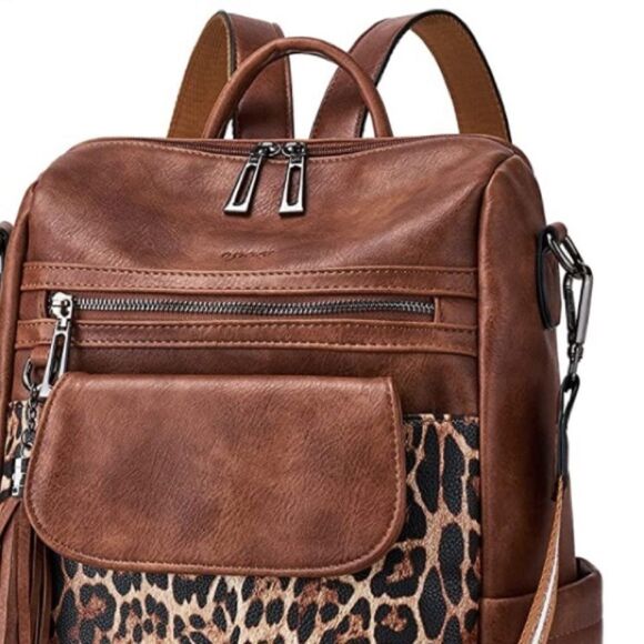 RESTOCKED Leopard Print Backpack - Picture 4 of 5